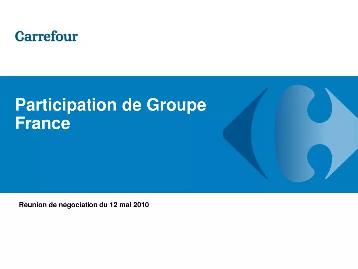 participation de groupe france