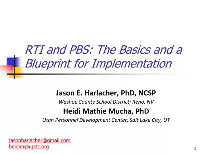 rti and pbs the basics and a blueprint for implementation