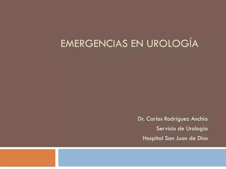 emergencias en urolog a