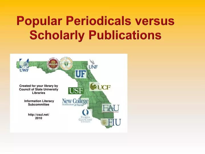 popular periodicals versus scholarly publications