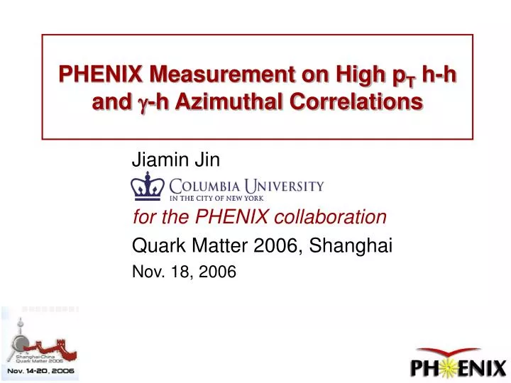 phenix measurement on high p t h h and g h azimuthal correlations