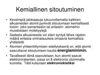 kemiallinen sitoutuminen
