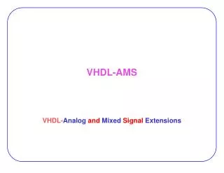 VHDL-AMS