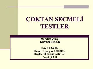 oktan se mel testler