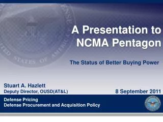 A Presentation to NCMA Pentagon