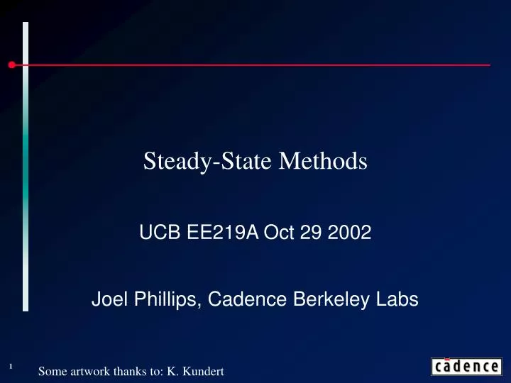 steady state methods