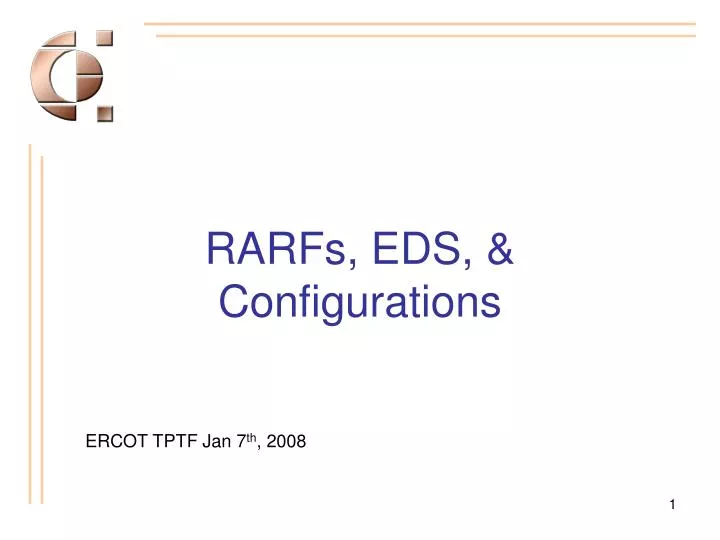 rarfs eds configurations