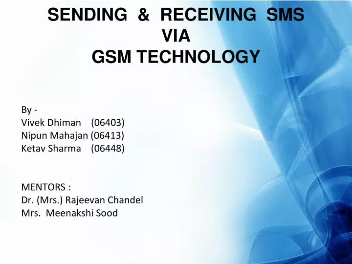 sending receiving sms via gsm technology