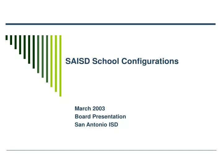 saisd school configurations