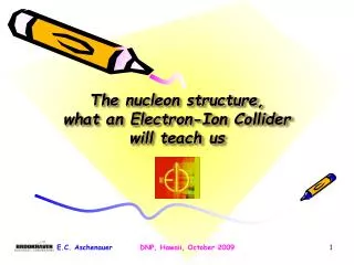 The nucleon structure, what an Electron-Ion Collider will teach us