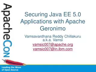 Securing Java EE 5.0 Applications with Apache Geronimo