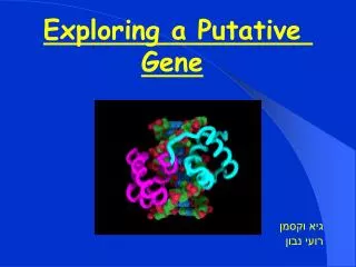 exploring a putative gene