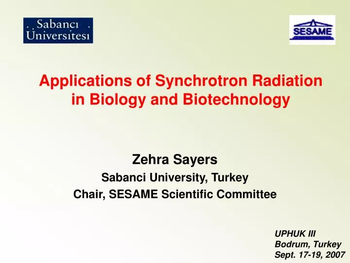 applications of synchrotron radiation in biology and biotechnology