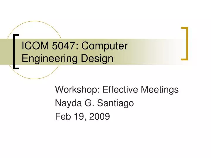 icom 5047 computer engineering design