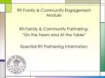 RtI Family &amp; Community Engagement Module - slide 1