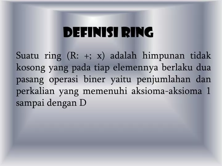 definisi ring
