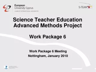 Science Teacher Education Advanced Methods Project Work Package 6