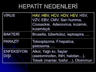 hepat t nedenler
