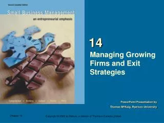 Managing Growing Firms and Exit Strategies
