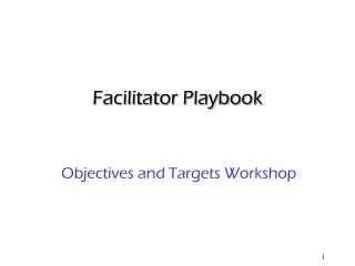 Facilitator Playbook