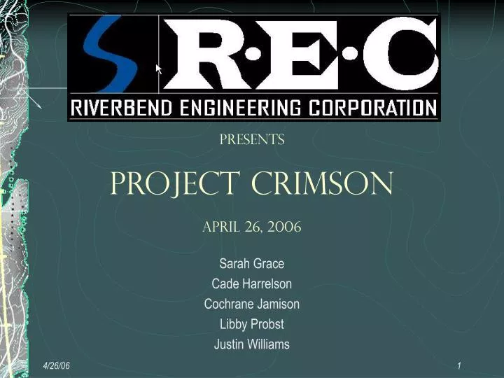 presents project crimson april 26 2006