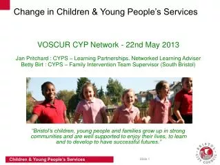 VOSCUR CYP Network - 22nd May 2013