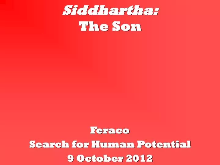 siddhartha the son