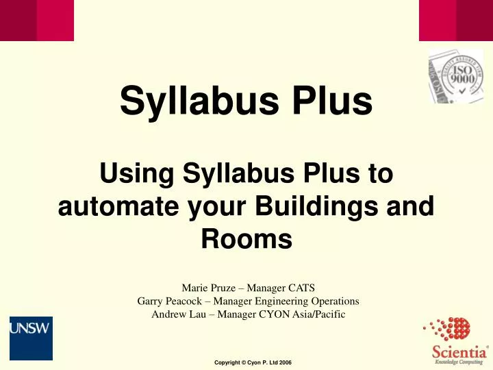 syllabus plus using syllabus plus to automate your buildings and rooms