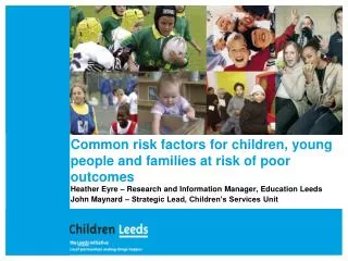 Common risk factors for children, young people and families at risk of poor outcomes