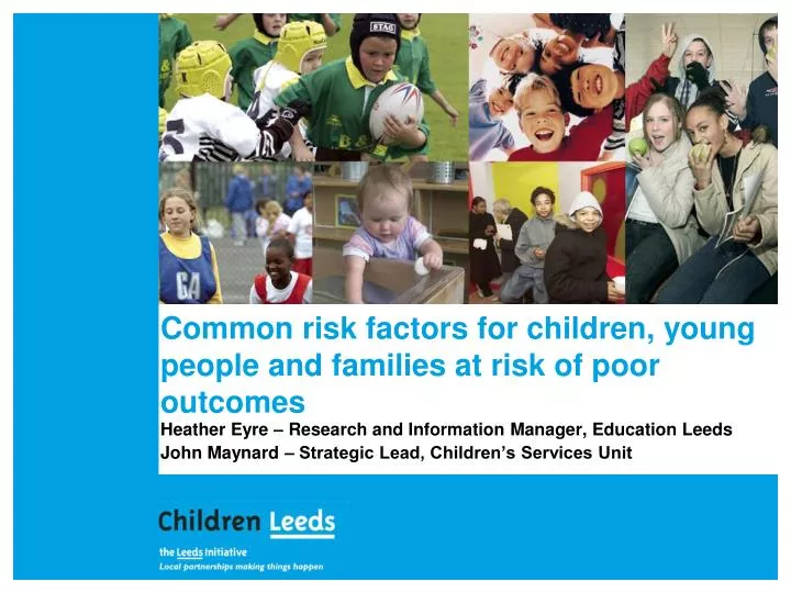 common risk factors for children young people and families at risk of poor outcomes