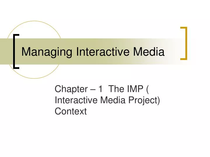 managing interactive media