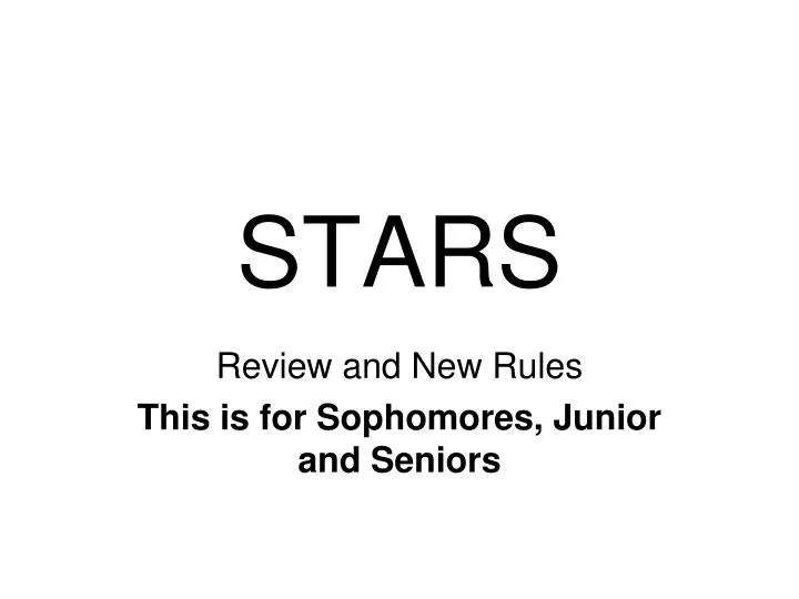 review and new rules this is for sophomores junior and seniors
