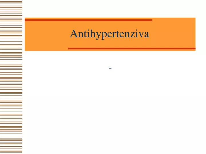 antihypertenziva
