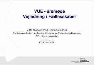 vue rsm de vejledning i f llesskaber