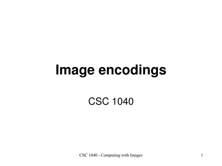 image encodings