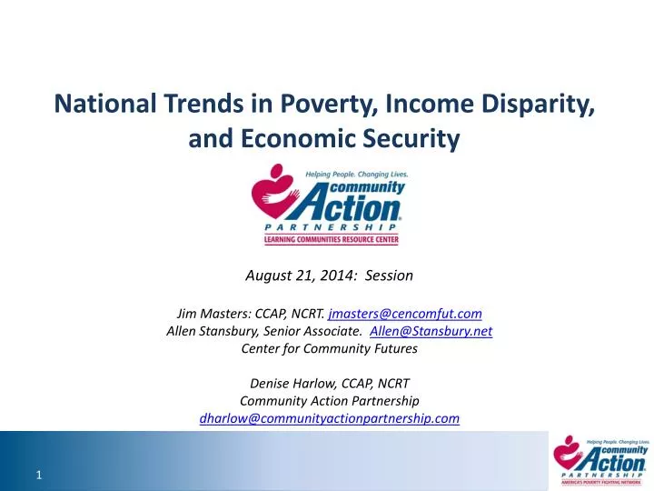 national trends in poverty income disparity and economic security