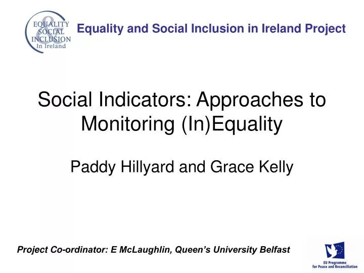 social indicators approaches to monitoring in equality