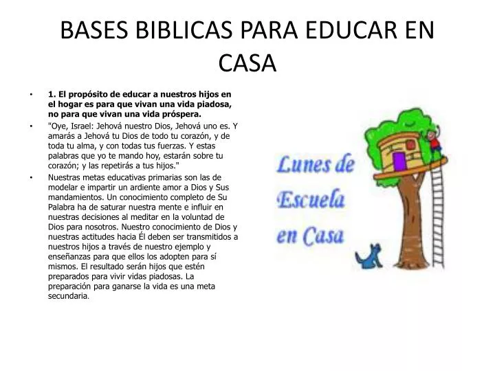 bases biblicas para educar en casa