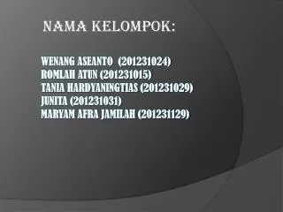 nama kelompok