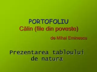 portofoliu c lin file din poveste