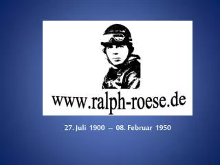 27 juli 1900 08 februar 1950