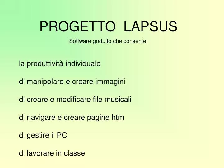 progetto lapsus