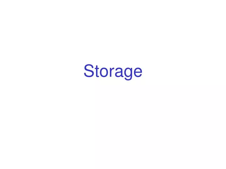 storage