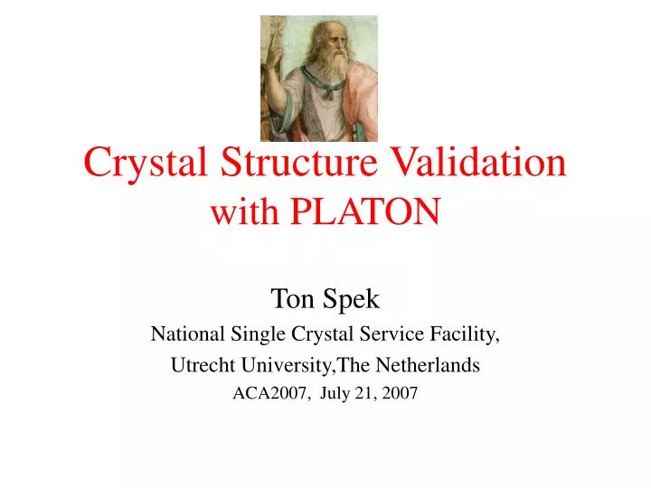 crystal structure validation with platon