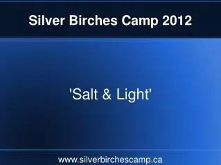 Silver Birches Camp 2012