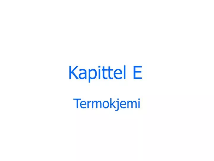 kapittel e