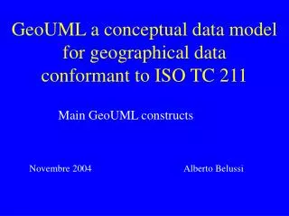 GeoUML a conceptual data model for geographical data conformant to ISO TC 211