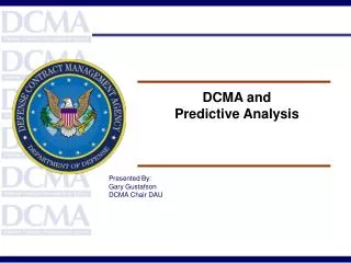 DCMA and Predictive Analysis
