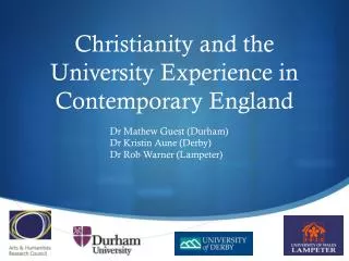 Christianity and the University Experience in Contemporary England