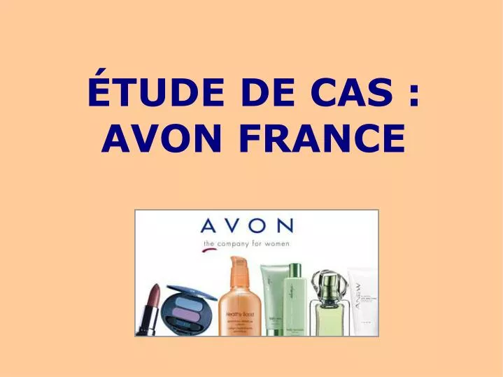 tude de cas avon france